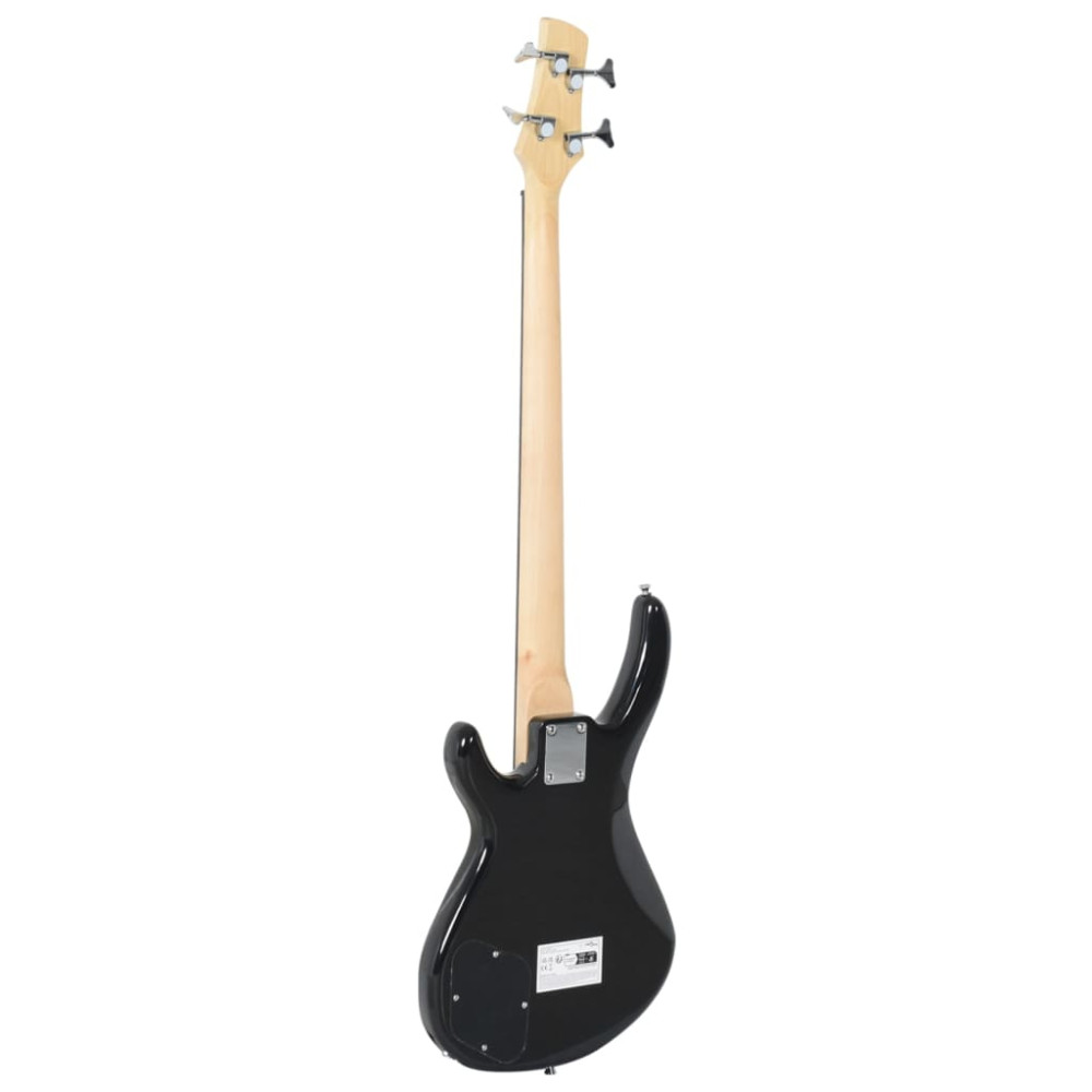 Produktbild för Elektrisk basgitarr för nybörjare med väska brun&svart 4/4 46"