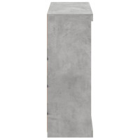Produktbild för Skänk med LED-belysning betonggrå 81x37x100 cm