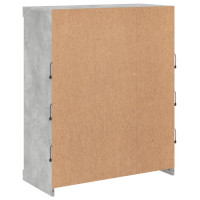 Produktbild för Skänk med LED-belysning betonggrå 81x37x100 cm