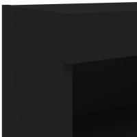 Miniatyr av produktbild för Tv-bänk 6 delar LED svart konstruerat trä