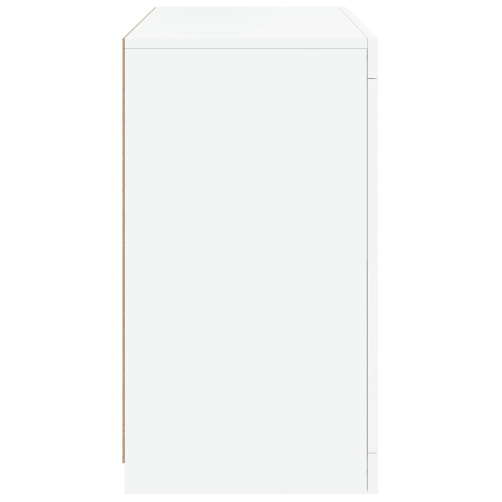 Produktbild för Skänk med LED-belysning vit 60,5x37x67 cm