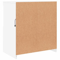 Produktbild för Skänk med LED-belysning vit 60,5x37x67 cm