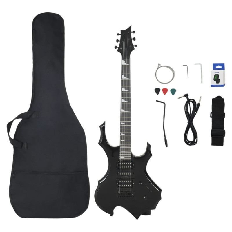 Produktbild för Elgitarr för nybörjare med väska svart 4/4 39"