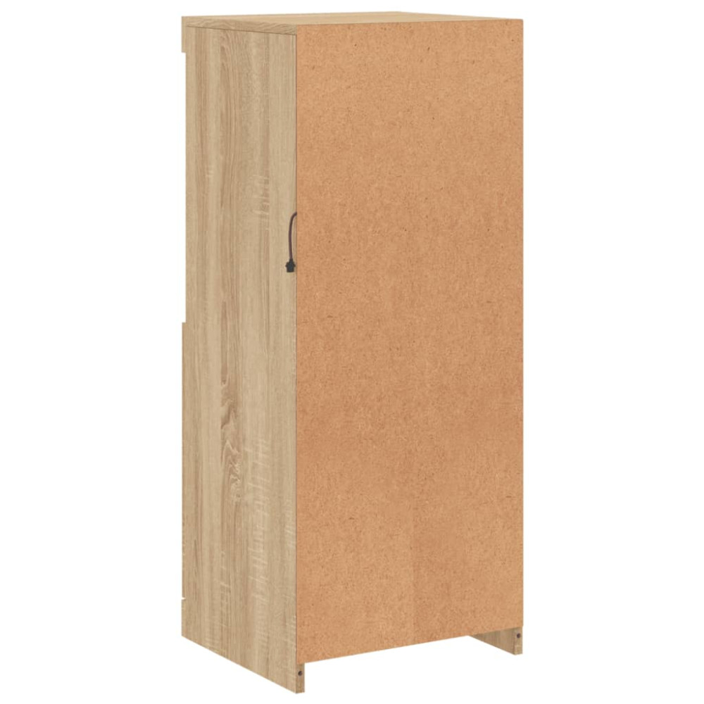 Produktbild för Skänk med LED-belysning sonoma-ek 41x37x100 cm