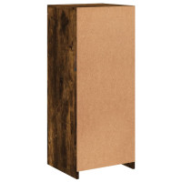 Produktbild för Skänk med LED-belysning rökfärgad ek 41x37x100 cm