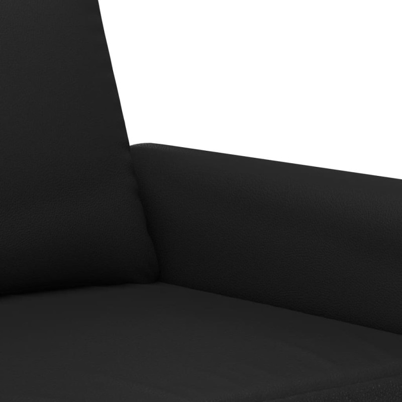 Produktbild för 2-sitssoffa svart 120 cm konstläder