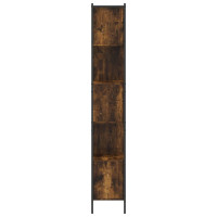 Produktbild för Bokhylla rökfärgad ek 72x28x172 cm konstruerat trä