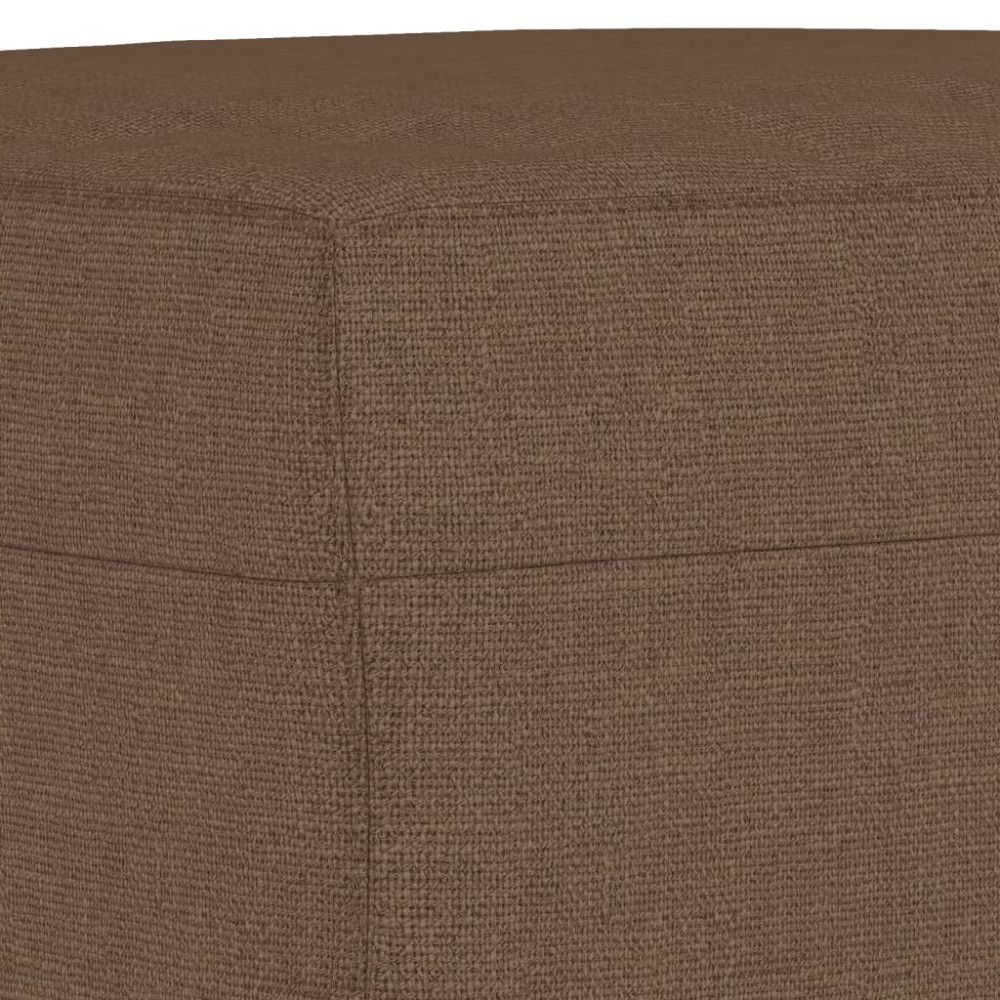 Produktbild för Fåtölj med fotpall Brun 60 cm tyg
