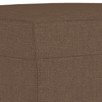Produktbild för Fåtölj med fotpall Brun 60 cm tyg