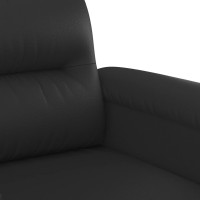 Produktbild för Fåtölj svart 60 cm konstläder