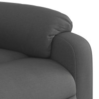 Produktbild för Elektrisk reclinerfåtölj med uppresningshjälp mörkgrå tyg