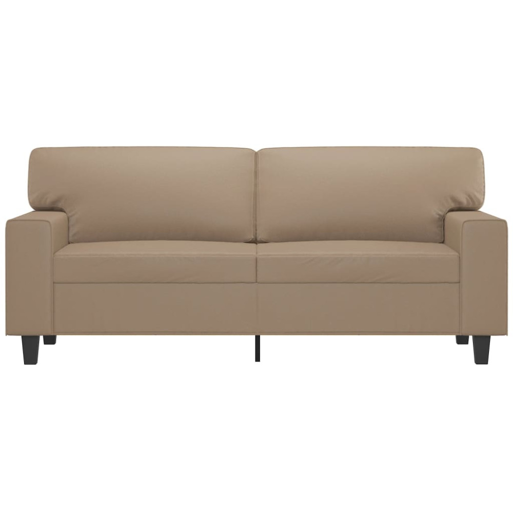 Produktbild för 2-sitssoffa cappuccino 140 cm konstläder