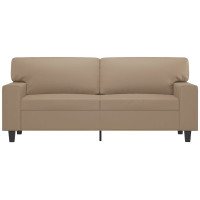 Produktbild för 2-sitssoffa cappuccino 140 cm konstläder