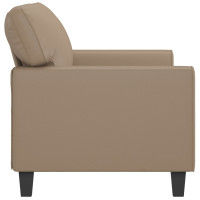 Produktbild för 2-sitssoffa cappuccino 140 cm konstläder