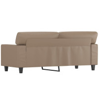 Produktbild för 2-sitssoffa cappuccino 140 cm konstläder