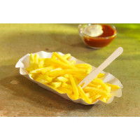 Produktbild för Tallrik PURE 90x160x30mm vit 250/fp