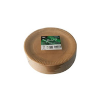 Produktbild för Tallrik PURE papper Ø230mm brun 100/fp