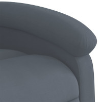 Produktbild för Elektrisk reclinerfåtölj med uppresningshjälp mörkgrå sammet