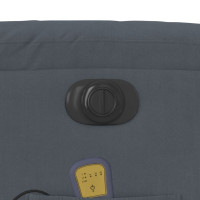 Produktbild för Elektrisk massagefåtölj med uppresningshjälp mörkgrå sammet