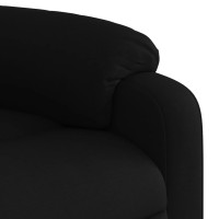 Produktbild för Elektrisk reclinerfåtölj med uppresningshjälp svart tyg