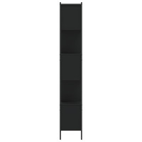 Produktbild för Bokhylla svart 102x28x172 cm konstruerat trä