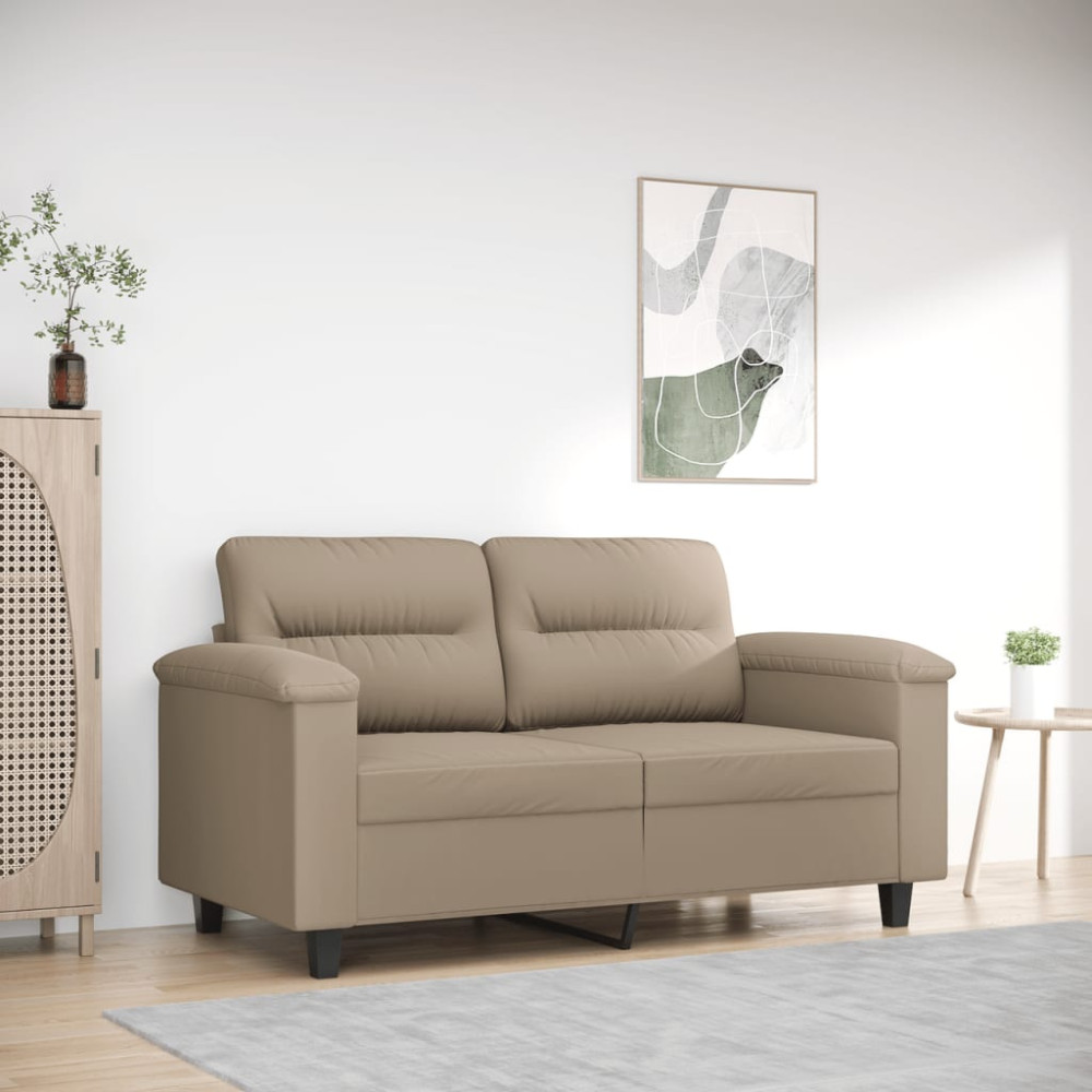 Produktbild för 2-sitssoffa taupe 120 cm mikrofibertyg