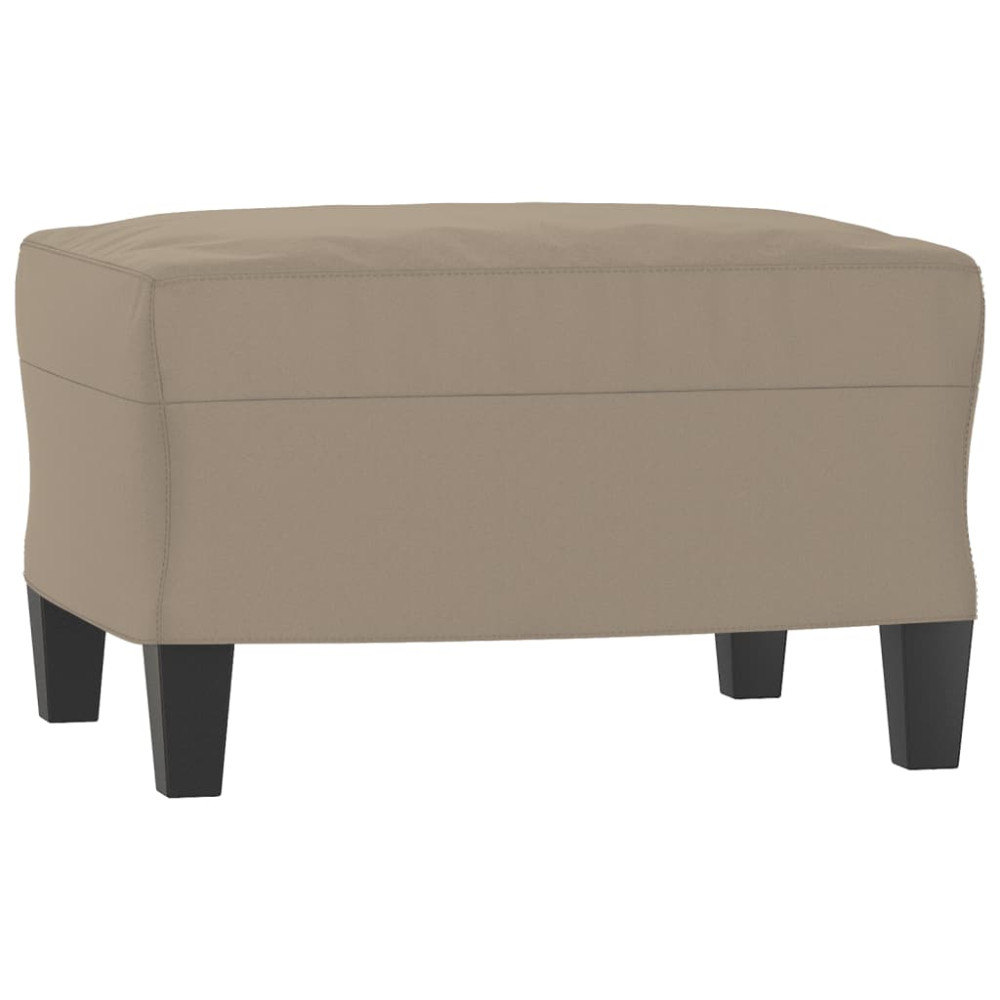 Produktbild för 3-sitssoffa med fotpall taupe 180 cm mikrofibertyg