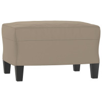 Produktbild för 3-sitssoffa med fotpall taupe 180 cm mikrofibertyg