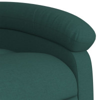 Produktbild för Elektrisk reclinerfåtölj med uppresningshjälp mörkgrön tyg