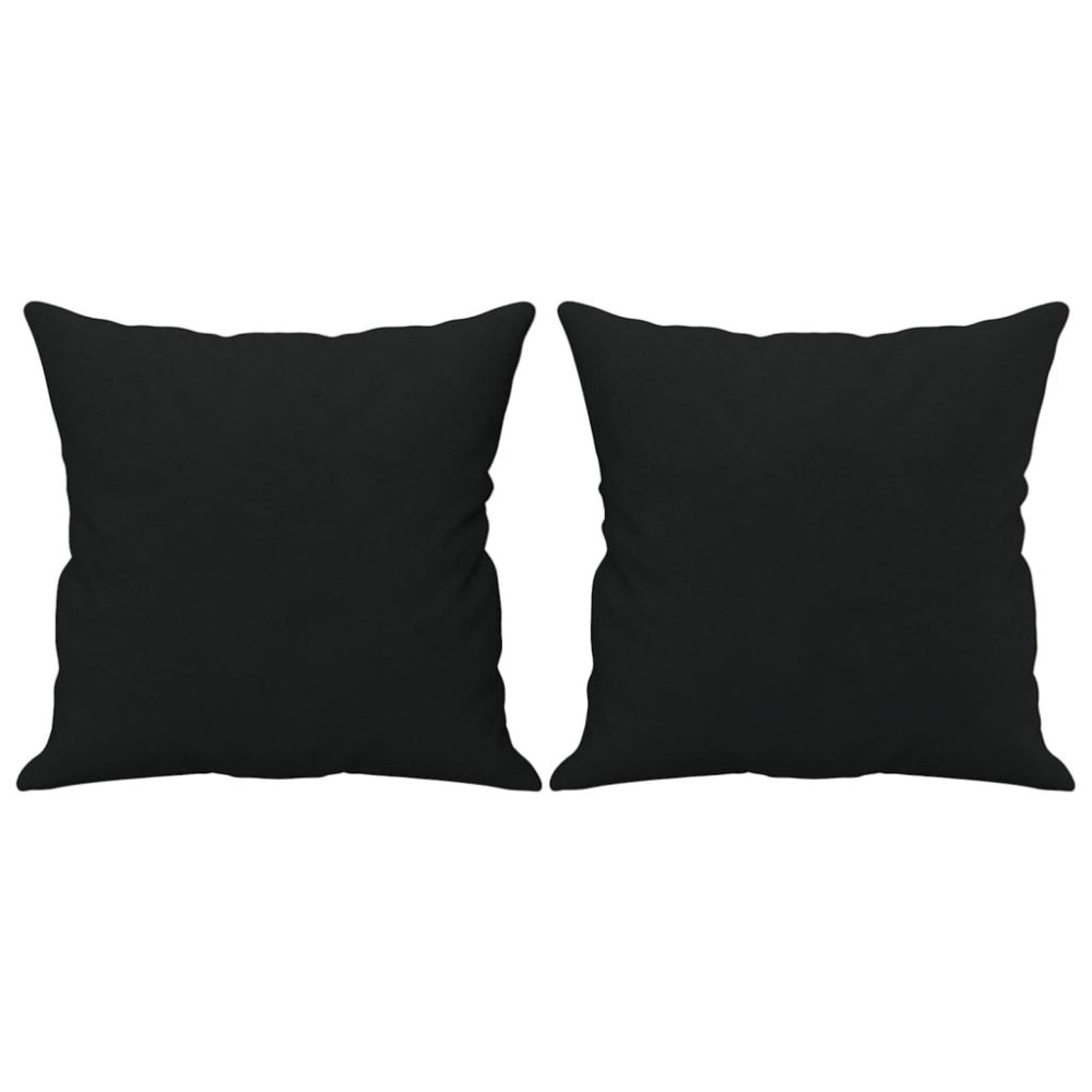 Produktbild för 2-sitssoffa med prydnadskuddar svart 120 cm mikrofibertyg