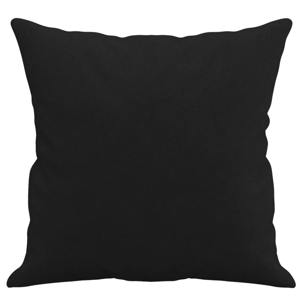 Produktbild för 3-sitssoffa med prydnadskuddar svart 180 cm mikrofibertyg