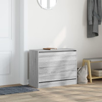 Produktbild för Skoskåp grå sonoma 80x34x63 cm konstruerat trä