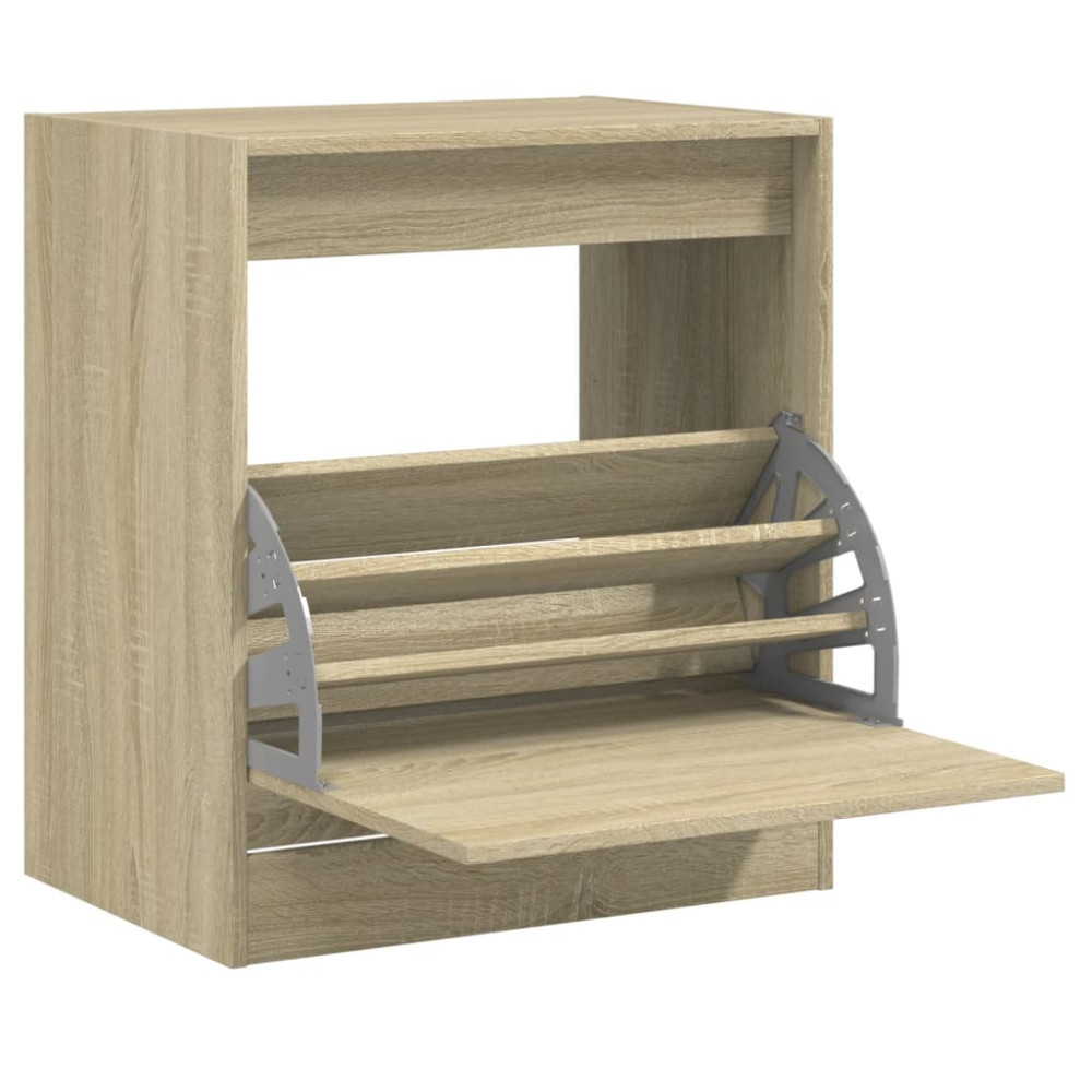 Produktbild för Skohylla sonoma-ek 60x42x69 cm konstruerat trä
