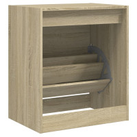 Produktbild för Skohylla sonoma-ek 60x42x69 cm konstruerat trä