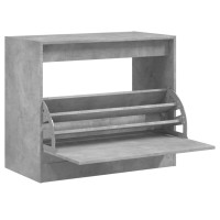 Miniatyr av produktbild för Skohylla betonggrå 80x42x69 cm konstruerat trä