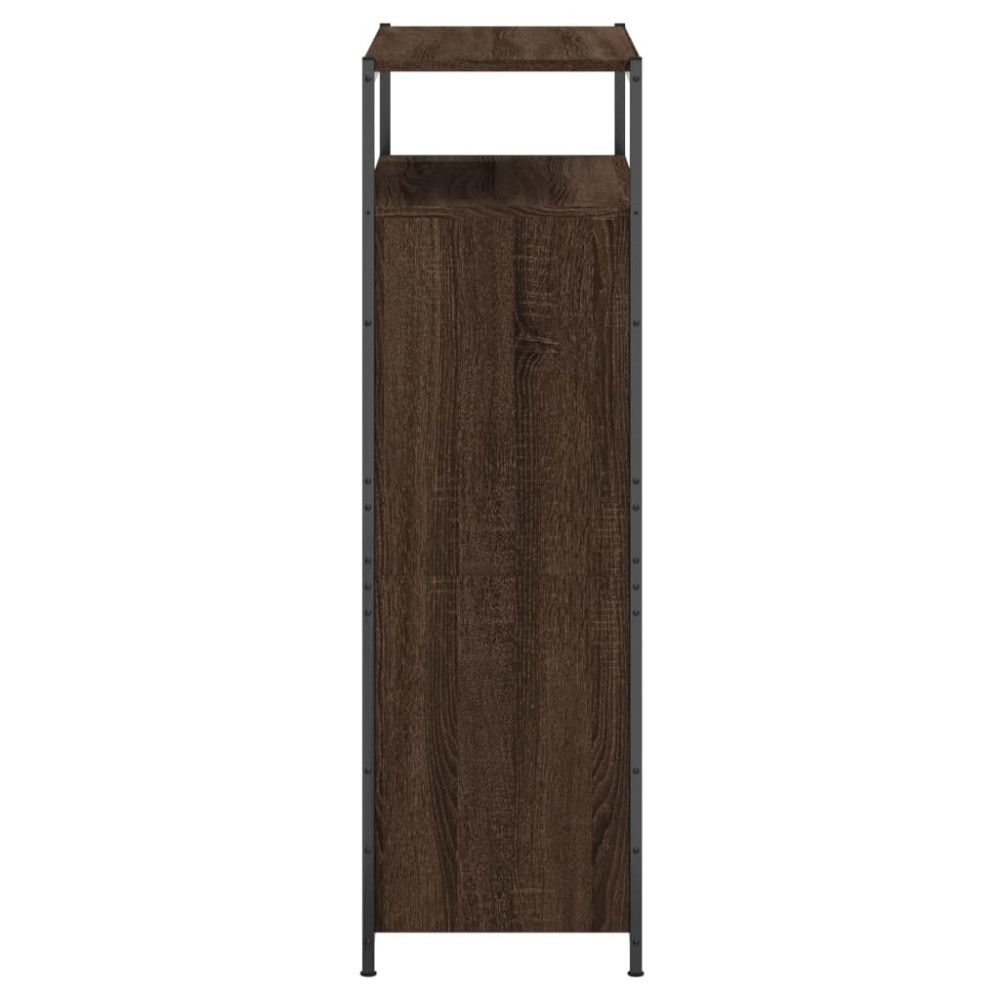 Produktbild för Skoskåp brun ek 75x34x112 cm konstruerat trä