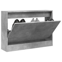 Miniatyr av produktbild för Skohylla betonggrå 80x21x57 cm konstruerat trä