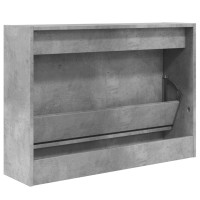 Miniatyr av produktbild för Skohylla betonggrå 80x21x57 cm konstruerat trä