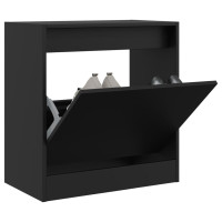 Miniatyr av produktbild för Skohylla svart 60x34x63,5 cm konstruerat trä