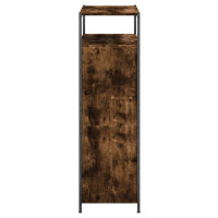 Produktbild för Skohylla rökfärgad ek 75x34x112 cm konstruerat trä