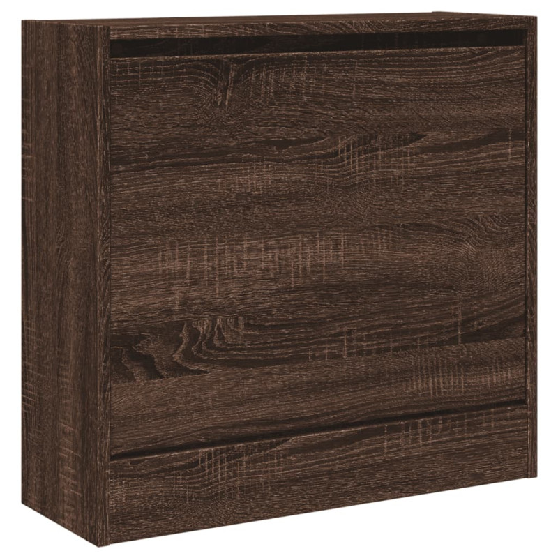 Produktbild för Skohylla brun ek 60x21x57 cm konstruerat trä