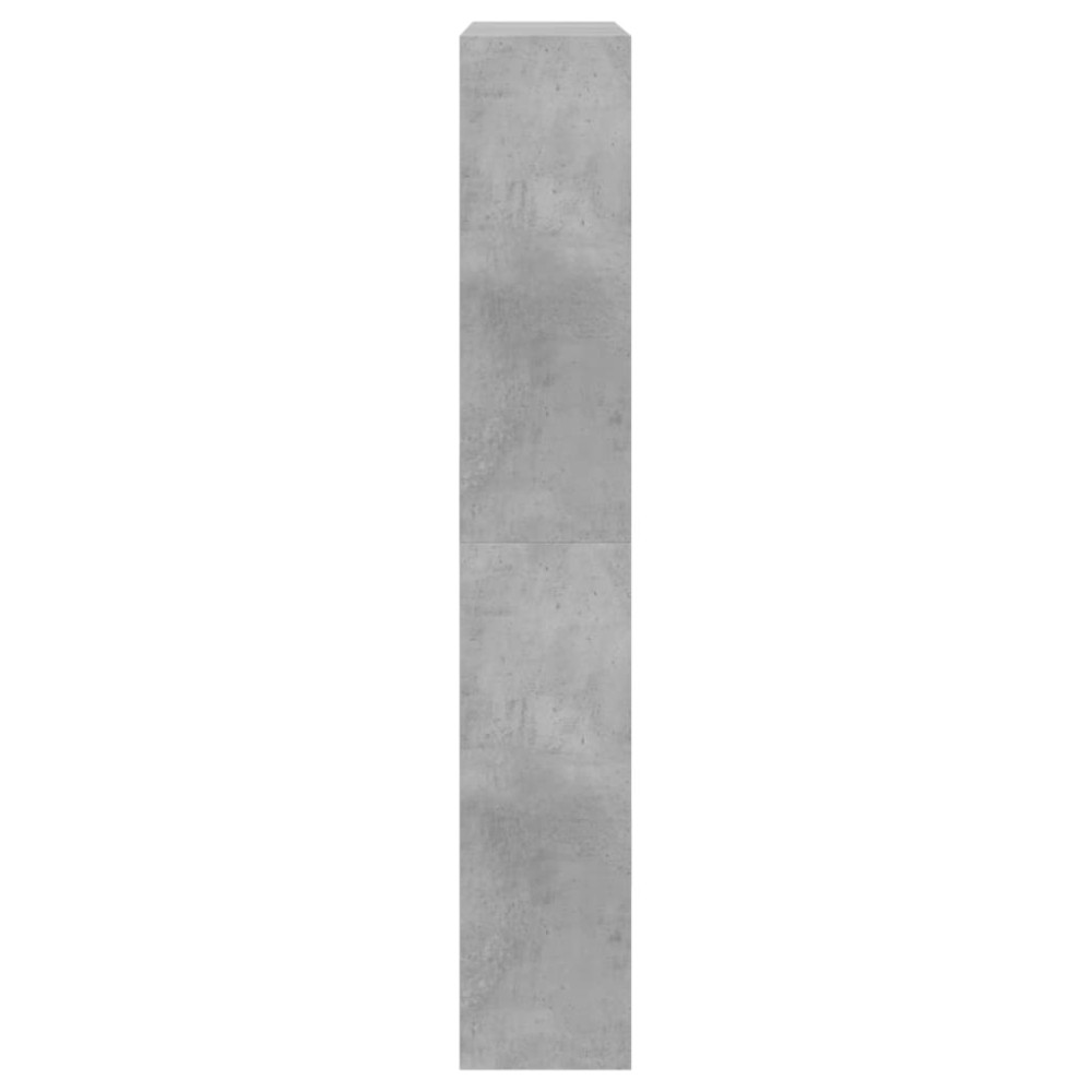 Produktbild för Skohylla betonggrå 80x21x125,5 cm konstruerat trä
