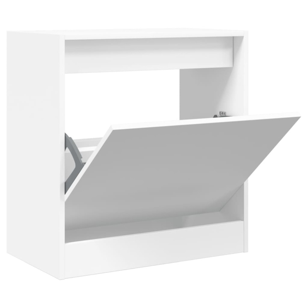 Produktbild för Skohylla vit 60x34x63,5 cm konstruerat trä
