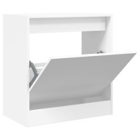 Produktbild för Skohylla vit 60x34x63,5 cm konstruerat trä