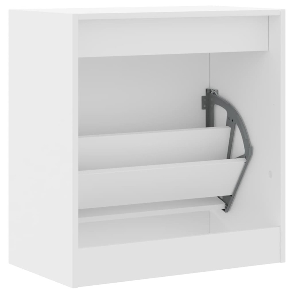 Produktbild för Skohylla vit 60x34x63,5 cm konstruerat trä