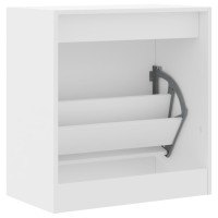 Produktbild för Skohylla vit 60x34x63,5 cm konstruerat trä