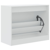 Produktbild för Skoskåp vit 80x34x63 cm konstruerat trä