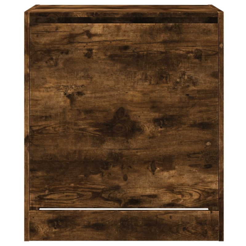Produktbild för Skohylla rökfärgad ek 60x42x69 cm konstruerat trä