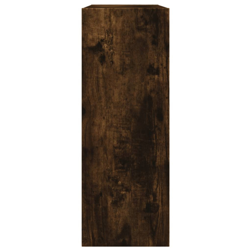 Produktbild för Skohylla rökfärgad ek 60x21x57 cm konstruerat trä