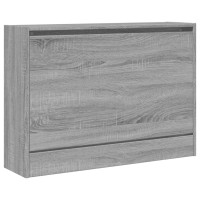 Miniatyr av produktbild för Skohylla grå sonoma 80x21x57 cm konstruerat trä